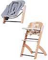 Childhome Seggiolone Evolutivo Evosit + Seduta Newborn - Natural  Seggioloni Pappa