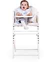 Childhome Seggiolone Evolutivo Evosit + Vassoio per Pappa Bianco - 53x45x86 cm - da 6 Mesi Seggioloni Pappa