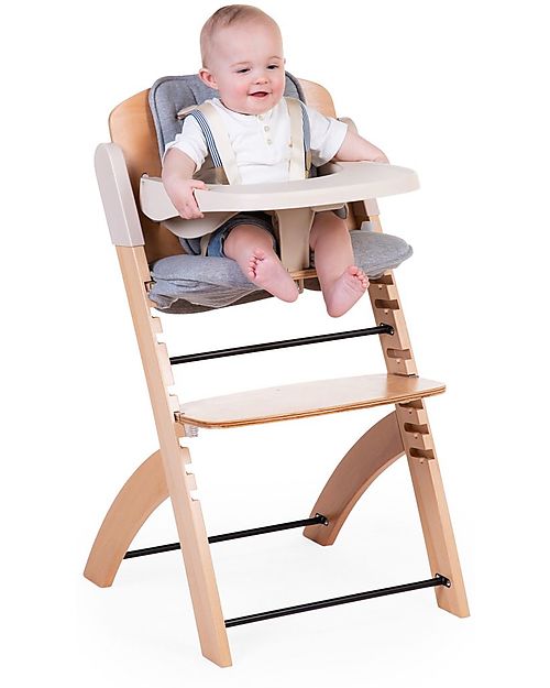 Childhome Seggiolone Evolutivo Evosit + Vassoio per Pappa Natural - 53x45x86 cm - da 6 Mesi Seggioloni Pappa