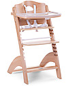 Childhome Seggiolone Evolutivo in Legno Lambda 2, Naturale - Diventa sedia normale, fino  a 85Kg! Seggioloni Pappa