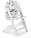 Childhome Seggiolone Evolutivo in Legno Lambda 3, Bianco - Diventa sedia normale, fino  a 85Kg! Seggioloni Pappa