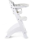 Childhome Seggiolone Evolutivo in Legno Lambda 3, Bianco - Diventa sedia normale, fino  a 85Kg! Seggioloni Pappa