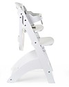 Childhome Seggiolone Evolutivo in Legno Lambda 3, Bianco - Diventa sedia normale, fino  a 85Kg! Seggioloni Pappa