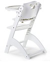 Childhome Seggiolone Evolutivo in Legno Lambda 3, Bianco - Diventa sedia normale, fino  a 85Kg! Seggioloni Pappa