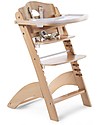 Childhome Seggiolone Evolutivo in Legno Lambda 3, Naturale - Diventa sedia normale, fino  a 85Kg! Seggioloni Pappa
