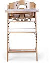 Childhome Seggiolone Evolutivo in Legno Lambda 3, Naturale - Diventa sedia normale, fino  a 85Kg! Seggioloni Pappa