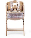 Childhome Seggiolone Evolutivo in Legno Lambda 3, Naturale - Diventa sedia normale, fino  a 85Kg! Seggioloni Pappa