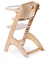Childhome Seggiolone Evolutivo in Legno Lambda 3, Naturale - Diventa sedia normale, fino  a 85Kg! Seggioloni Pappa