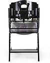 Childhome Seggiolone Evolutivo in Legno Lambda 3, Nero - Diventa sedia normale, fino  a 85Kg! Seggioloni Pappa