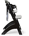 Childhome Seggiolone Evolutivo in Legno Lambda 3, Nero - Diventa sedia normale, fino  a 85Kg! Seggioloni Pappa
