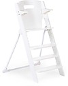 Childhome Seggiolone Evolutivo Kitgrow 4in1, Bianco - 77x50x100 cm - Perfetto per l'isola da cucina! Seggioloni Pappa