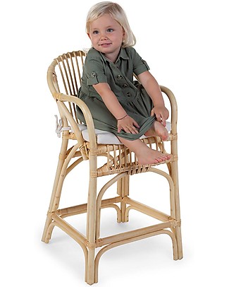 Childhome Seggiolone in Rattan Montana con Cuscino - Natural - Dai 3 anni Sedie