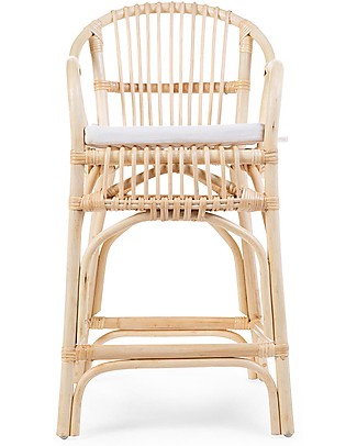 Childhome Seggiolone in Rattan Montana con Cuscino - Natural - Dai 3 anni Sedie