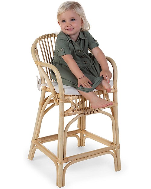 Childhome Seggiolone in Rattan Montana con Cuscino - Natural - Dai 3 anni Sgabelli