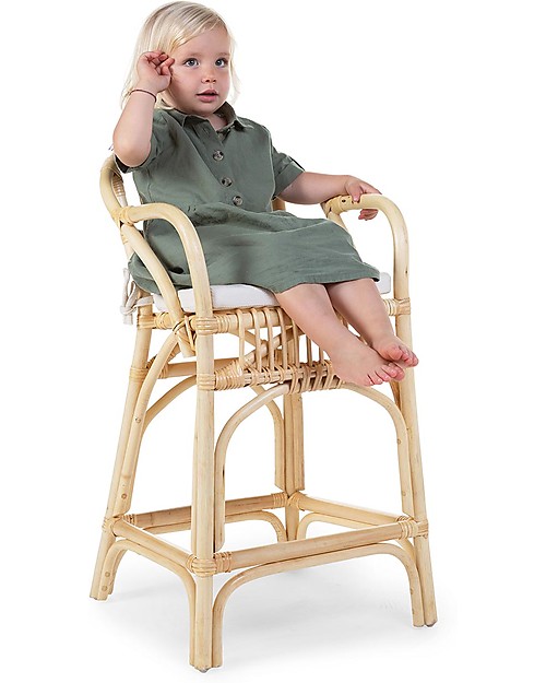 Childhome Seggiolone in Rattan Montana con Cuscino - Natural - Dai 3 anni Sgabelli