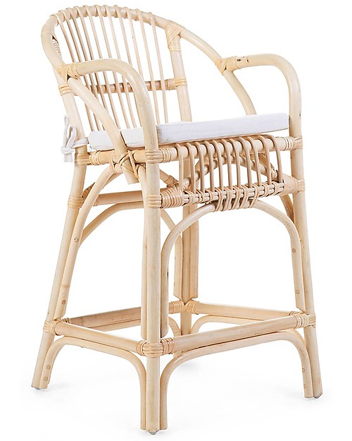Childhome Seggiolone in Rattan Montana con Cuscino - Natural - Dai 3 anni Sgabelli