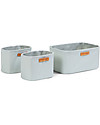 Childhome Set 3 Cestini Portaoggetti da Appendere - Grigio Chiaro - Ideale per la nursery Portaoggetti da Muro