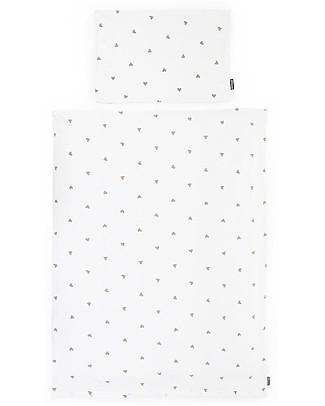 Childhome Set Copripiumino e Federa - Cuori - 100x140 cm - Cotone Copripiumino e Federe