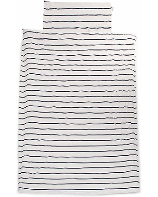 Childhome Set Copripiumino e Federa – A Righe - 100x140 cm – Cotone Set Copripiumino