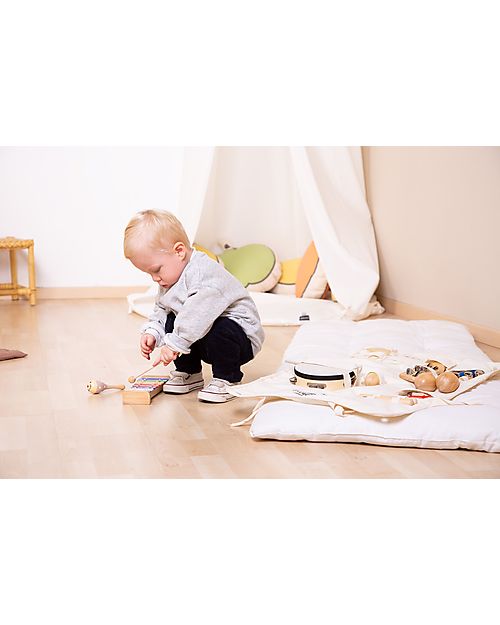 Childhome Set da 8 Strumenti Musicali + Contenitore - 80x60x5 cm Strumenti Musicali