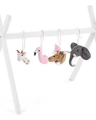 Childhome Set di 4 Animali in Feltro per Palestrina Childhome Palestrine