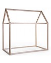 Childhome Struttura Letto Casetta Natural, Legno di Faggio Massello - 140x70 cm Letti Montessoriani