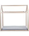 Childhome Struttura Letto Casetta Natural, Legno di Faggio Massello - 140x70 cm Letti Montessoriani