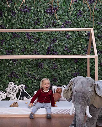 Childhome Struttura Letto Casetta Natural, Legno di Faggio Massello - 140x70 cm Letti Singoli