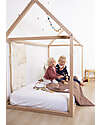 Childhome Struttura Letto Casetta Natural, Legno di Faggio Massello - 200x90 cm Letti Montessoriani