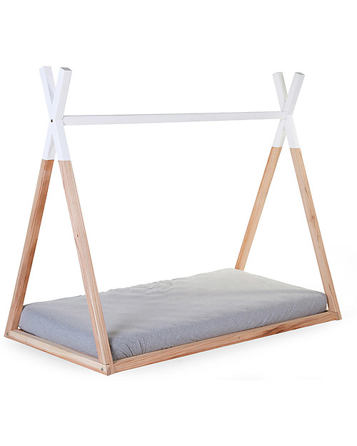 Childhome Struttura Letto Tipi, Legno di Faggio Massello - 140x70 cm Letti Montessoriani