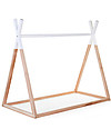 Childhome Struttura Letto Tipi, Legno di Faggio Massello - 140x70 cm Letti Montessoriani