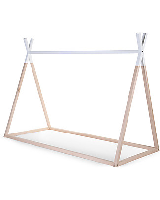 Childhome Struttura Letto Tipi, Legno di Faggio Massello - 200x90 cm Letti Singoli