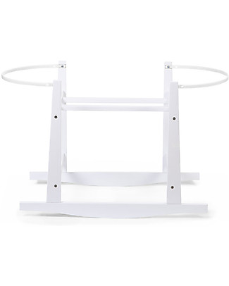 Childhome Supporto a Dondolo per Cesta Portabèbè Moses, Bianco - 65 x 80 cm Culle e Ceste