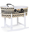 Childhome Supporto a Dondolo per Cesta Portabèbè Moses, Bianco - 85 x 46 x 54 cm Culle e Ceste