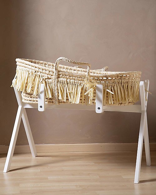 Childhome Supporto per Cesta Portabebè Moses + Palestrina di Attività - Bianco Culle e Ceste