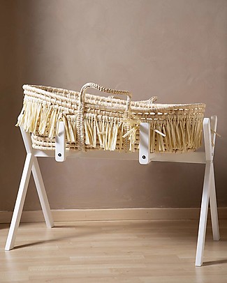 Childhome Supporto per Cesta Portabebè Moses + Palestrina di Attività - Bianco Culle e Ceste