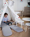 Childhome Tappeto gioco Orso, Grigio - 100% Cotone Tappeti Gioco Imbottiti