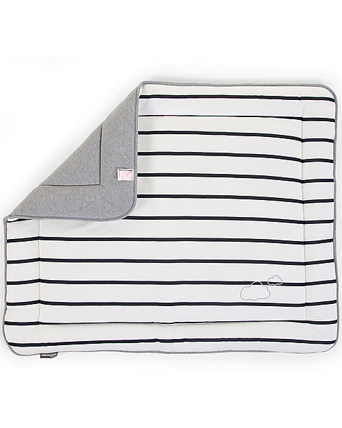 Childhome Tappeto Gioco – 75x95 Cm – A Righe – Cotone Tappeti Gioco Imbottiti