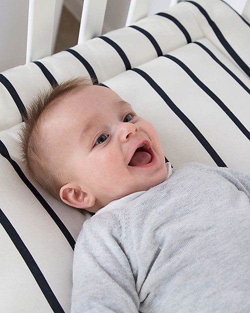 Childhome Tappeto Gioco – 75x95 Cm – A Righe – Cotone Tappeti Gioco Imbottiti