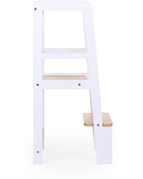 Childhome Torre di Apprendimento - Bianco Naturale - 90x40x41 cm Torri Montessoriane_