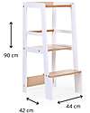 Childhome Torre di Apprendimento - Bianco Naturale - 90x40x41 cm Torri Montessoriane_