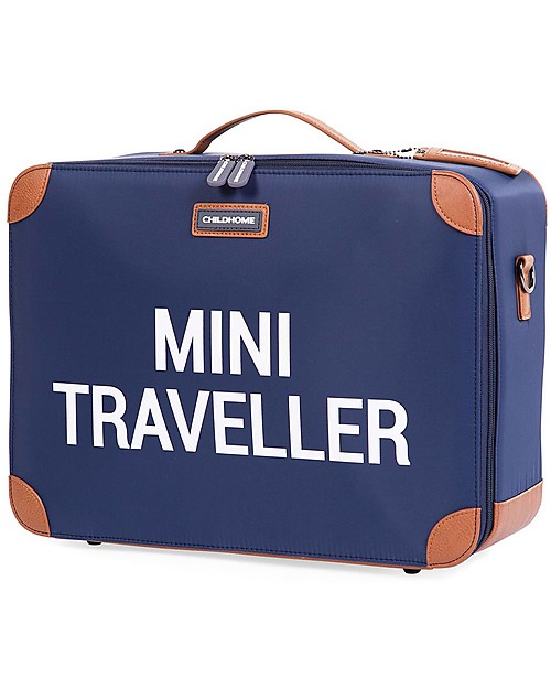 Childhome Valigia Bimbi Mini Traveller - Blu/Bianco - 40 x 30 x 15 cm Borse da Viaggio