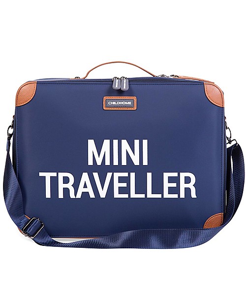 Childhome Valigia Bimbi Mini Traveller - Blu/Bianco - 40 x 30 x 15 cm Borse da Viaggio