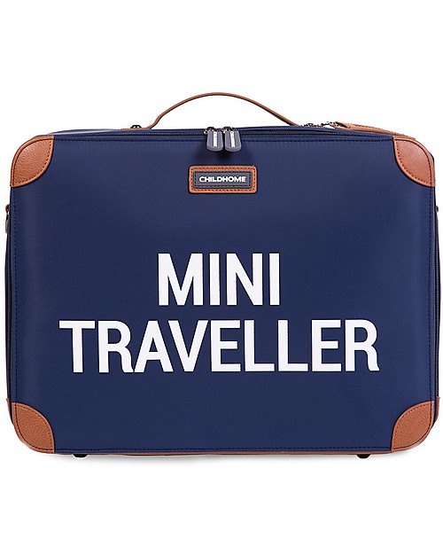 Childhome Valigia Bimbi Mini Traveller - Blu/Bianco - 40 x 30 x 15 cm Borse da Viaggio