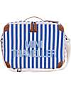 Childhome Valigia Bimbi Mini Traveller - Righe - Blu Elettrico/Azzurro - 40 x 30 x 15cm Borse da Viaggio