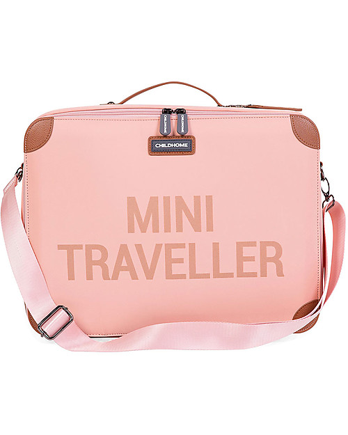 Childhome Valigia Bimbi Mini Traveller - Rosa/Rame - 40 x 30 x 15 cm Borse da Viaggio