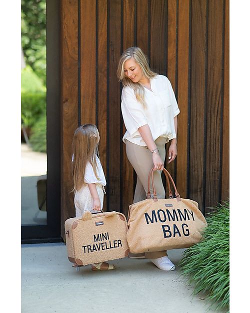 Childhome Valigia Bimbi Mini Traveller - Teddy Be - 40 x 30 x 15 cm Borse da Viaggio