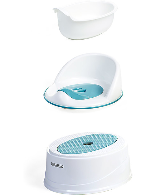 Childhome Vasino + Riduttore Wc + Pedana Potty - Acqua Vasini