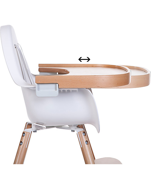 Childhome Vassoio Pappa per Seggiolone Evolutivo Evolu 2 e ONE.80° - Legno Naturale Accessori per Seggioloni