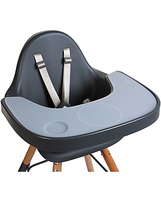 Childhome Vassoio Pappa per Seggiolone Evolutivo Evolu2 e ONE.80 - Silicone ed ABS - Antracite Seggioloni Pappa